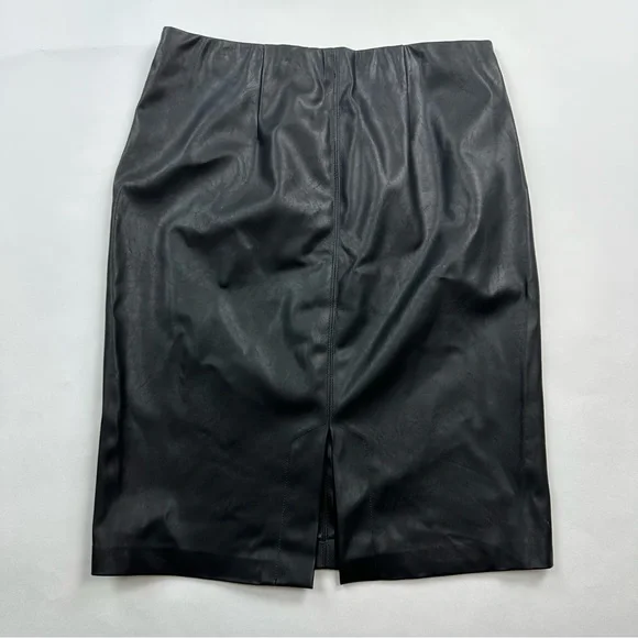 BLANK NYC Black Faux Leather Stretch Pencil Skirt Size 30 - Picture 6 of 11
